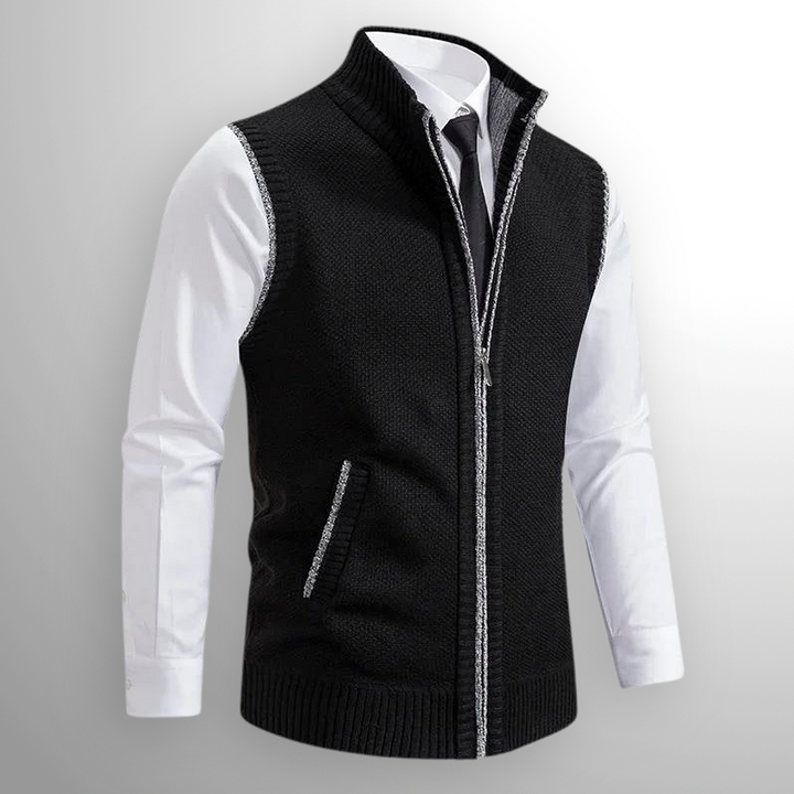 Harrison gilet - Gilet Zippé Laine Premium