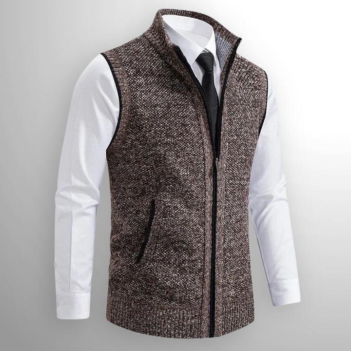 Harrison gilet - Gilet Zippé Laine Premium