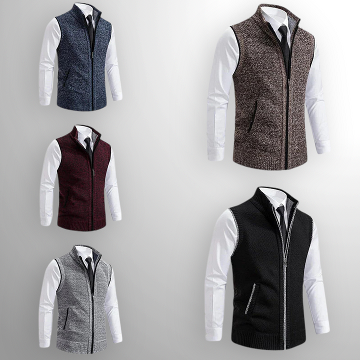 Harrison gilet - Gilet Zippé Laine Premium